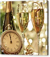 Champagne Glasses Ready To Bring In The New Year Acrylic Print