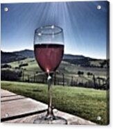 Cheers! #rose #wine #sunshine #country Acrylic Print