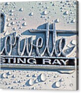 1966 Chevrolet Corvette Sting Ray Emblem -0052c Acrylic Print