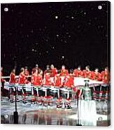 Chicago Blackhawks And The Banner Acrylic Print