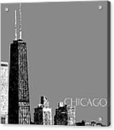 Chicago Hancock Building - Pewter Acrylic Print