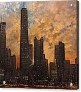 Chicago Skyline Silhouette Acrylic Print