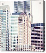 Chicago Vertical Panorama Of Sears Willis Tower Acrylic Print