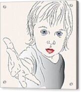 Child With Outstretched Hand Acrylic Print