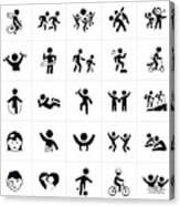 Children's Fitness Icons Acrylic Print