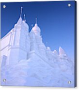 China, Heilongjiang Province, Harbin, Ice Sculpture Palace At Harbin International Ice And Snow Sculpture Festival Acrylic Print