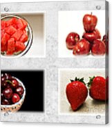 Choice Of Fruit 4 X 4 Collage 1 - Fruit Market Acrylic Print