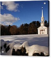 Christmas At Martha Mary Chapel - Greeting Card Acrylic Print