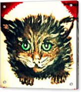 Christmas Kitten Acrylic Print