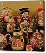 Christmas Teapots Acrylic Print