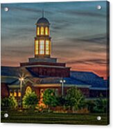 Christopher Newport University Trible Library At Sunset Acrylic Print