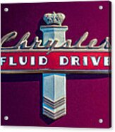 Chrysler Fluid Drive Emblem Acrylic Print