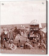 Chuckwagon And Cowboys, 1887 Acrylic Print