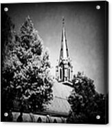 Church In Black And White Acrylic Print