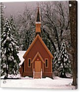 Church In The Snow Acrylic Print