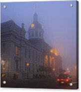City Hall In Fog Acrylic Print