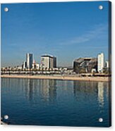 City View From Port Olimpic, Barcelona Acrylic Print