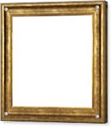 Classic Gold Picture Frame With Clipping Path Acrylic Print