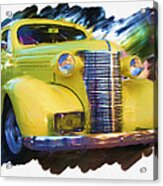 Classic Yellow Car Acrylic Print