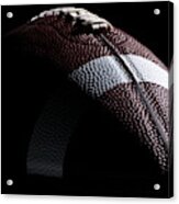 Close-up Of American Football With Dramatic Lighting Acrylic Print