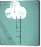 Cloud And Ladder - Achieving Dreams Concept Acrylic Print