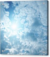 Clouds And Sun Acrylic Print