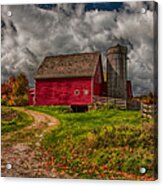 Clouds Over Rustic Vermont Farm Acrylic Print