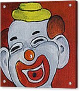 Clown With Blue Balloon Acrylic Print