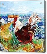 Cockerel By The Beach Acrylic Print