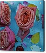 Coffee Bean And Roses Acrylic Print