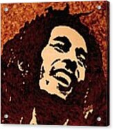 Coffee Painting Bob Marley Acrylic Print