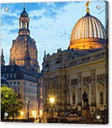 College Of Fine Arts And Frauenkirche Acrylic Print