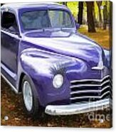 Color Painting Of A Complete 1948 Plymouth Classic Car 3389.02 Acrylic Print
