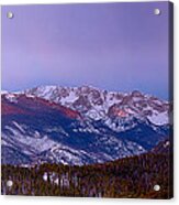 Colorado Rocky Mountain Continental Divide Sunrise Panorama Pt2 Acrylic Print
