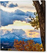 Colorado Rocky Mountain Twin Peaks Autumn View Acrylic Print
