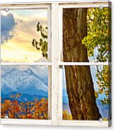 Colorado Rocky Mountains Rustic Window View Acrylic Print