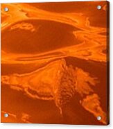 Colored Wave Orange Panel Four Acrylic Print