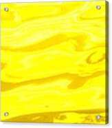 Colored Wave Yellow Panel Two Acrylic Print
