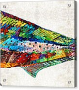 Colorful Dolphin Fish By Sharon Cummings Acrylic Print