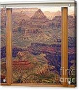 Colorful Grand Canyon Modern Wood Picture Window Frame View Acrylic Print