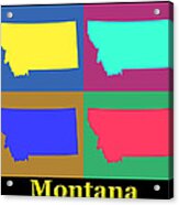 Colorful Montana State Pop Art Map Acrylic Print