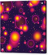 Colorful Pink Purple And Yellow Ball Pattern Abstract Acrylic Print