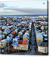 Colorful Reykjavik, Iceland, Cityscape Acrylic Print