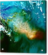 Contemporary Fluid Abstract Art Underwater Soundwaves Acrylic Print