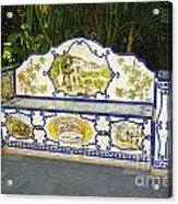 Cool Seat On A Hot Day In Spain Acrylic Print