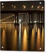 Coronado Bridge At Night Acrylic Print