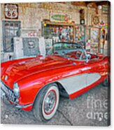 Corvette At Hackberry General Store Acrylic Print