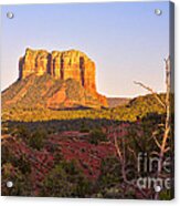 Courthouse Butte At Sunset Sedona Arizona Acrylic Print