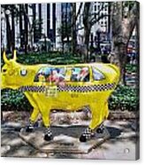 Cow Parade N Y C 2000 - Taxi Cow Acrylic Print
