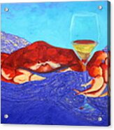 Crab And Chardonnay Acrylic Print